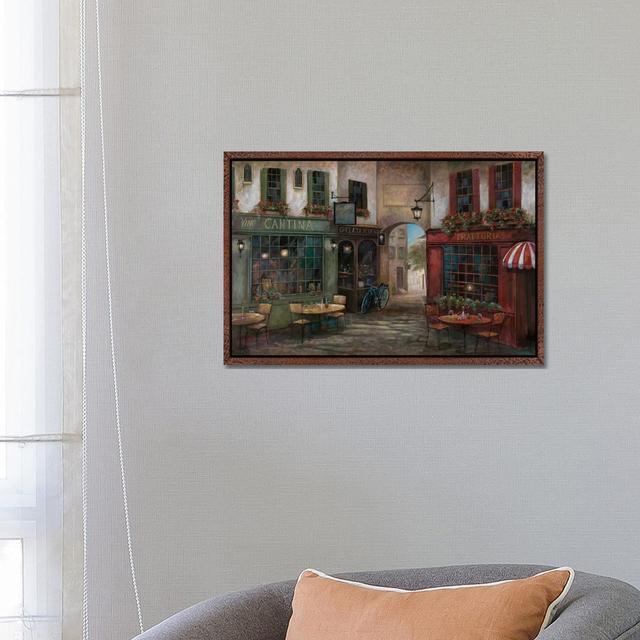 Courtyard Ambiance by Ruane Manning - Gallery-Wrapped Canvas Giclée on Canvas Lark Manor Format: Classic Wood Floater Framed, Size: 45.72cm H x 66.04c on Productcaster.