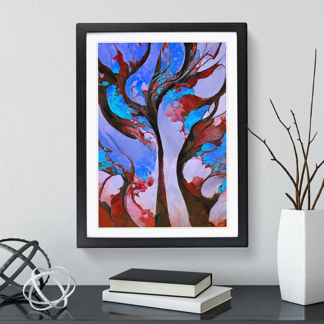 Tree in Abstract No.5 - Picture Frame Painting Metro Lane Size: 64cm H x 46cm W x 2cm D, Frame Colour: Black Framed on Productcaster.