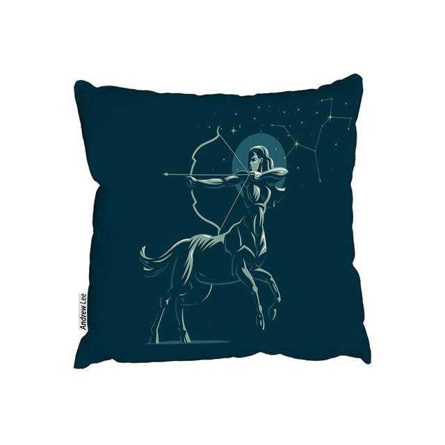 Zodiac Sagittarius Designer Outdoor Cushion Andrew Lee Size: 45cm H x 45cm W on Productcaster.