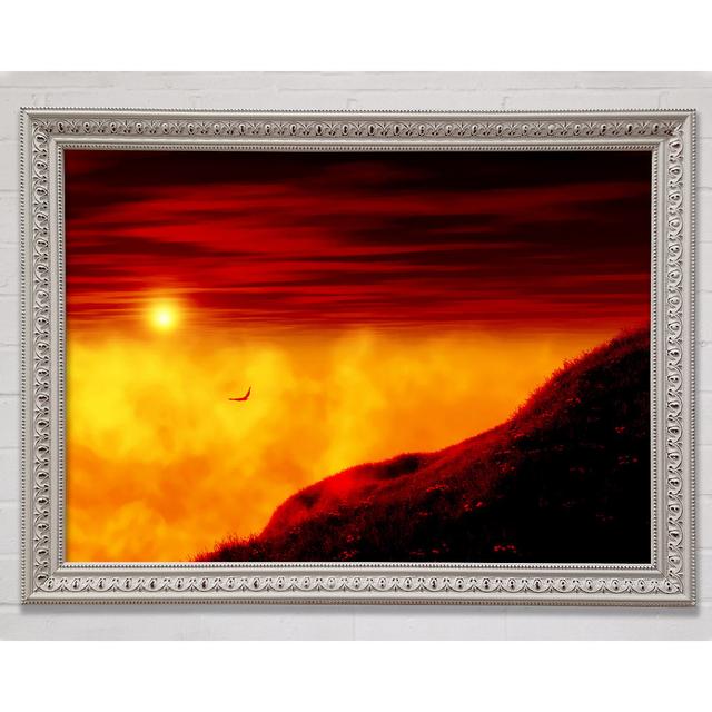 Red Sky Above The Clouds - Print Bright Star Size: 29.7cm H x 42cm W x 3cm D on Productcaster.