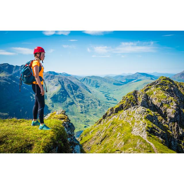 Woman Climber On Mountain Ridge by FotoVoyager - No Frame Art Prints on Canvas Alpen Home Size: 20cm H x 30cm W on Productcaster.