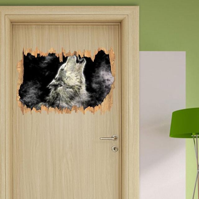 Wandtattoo Heulender Wolf - Kunst East Urban Home on Productcaster.