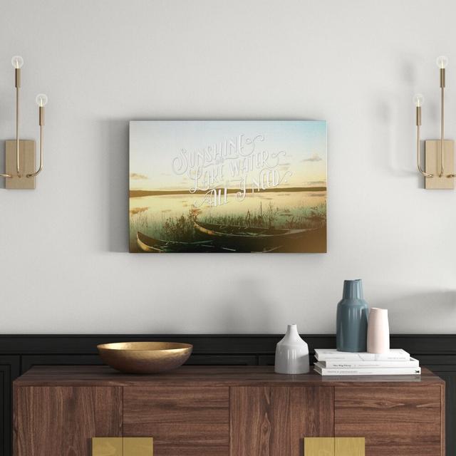 Sunshine Graphic Art Wrapped on Canvas East Urban Home Size: 51cm H x 76cm W x 3.81cm D on Productcaster.