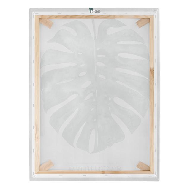 Emerald Green Monstera Deliciosa - Wrapped Canvas Graphic Art Bay Isle Home Format: 260g/m² Canvas, Colour: Green, Size: 40cm H x 30cm W on Productcaster.