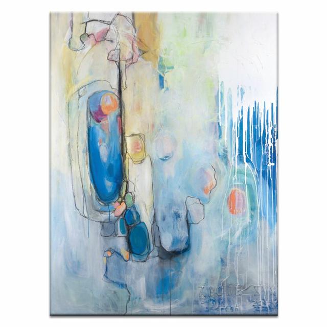 'Out of the Blue' by Julia Ahmad Art Print on Wrapped Canvas East Urban Home Size: 102cm H x 76cm W x 3.8cm D on Productcaster.