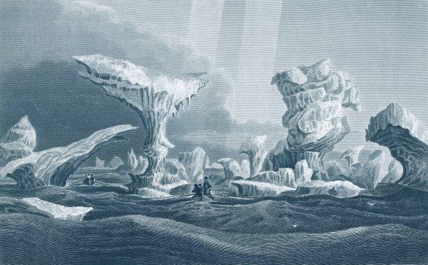 Boats in a Swell Amongst Ice, August 24, 1826, from 'Narrative of a Second Expedition to the Shores of the Polar Sea in the Years 1825-27' by Sir John on Productcaster.