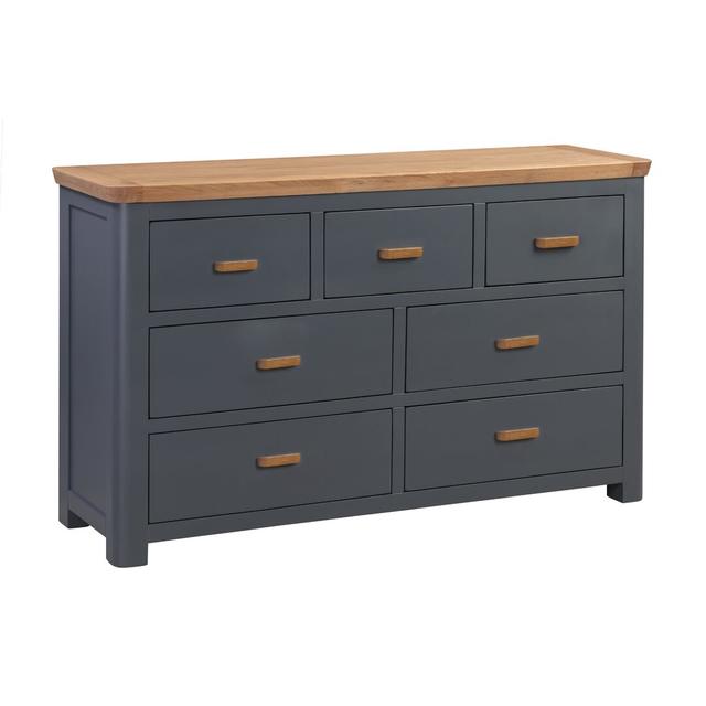 Baylor 7 Drawer Sideboard Highland Dunes Colour: Midnight Blue on Productcaster.