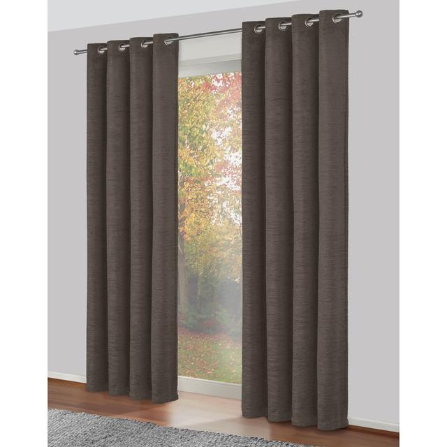 Breedlove Eyelet Room Darkening Single Curtain Three Posts Colour: Taupe, Size: 175cm H x 130cm W on Productcaster.