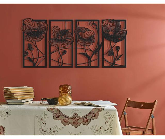 4 Piece Aasmin Wall Décor Set Marlow Home Co. Size: 95" H x 46" W x 2" D on Productcaster.