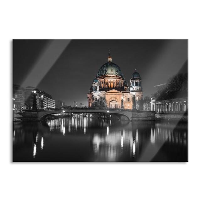 Berlin Cathedral On The Spree At Night - No Frame Print on Glass Brayden Studio Size: 70cm H x 100cm W x 0.4cm D on Productcaster.