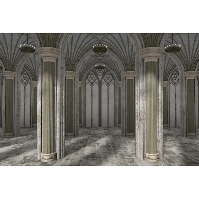 Gothic Hall Interior by Veronika Surovtseva - Wrapped Canvas Print 17 Stories Size: 51cm H x 76cm W on Productcaster.