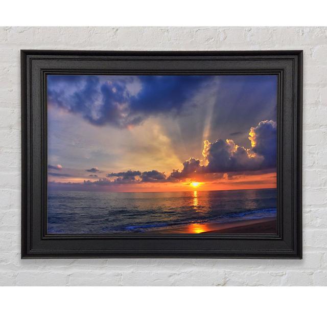 British Sunset Of The Coast Of Frinton Framed Print Highland Dunes Size: 59.7cm H x 84.1cm W x 8cm D on Productcaster.