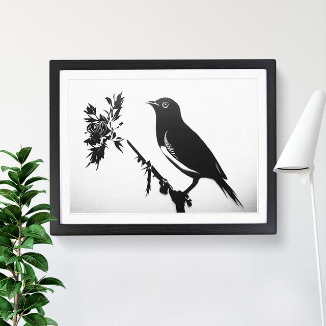 Impressive Bird - Picture Frame Graphic Art ClassicLiving Frame Colour: Black, Size: 34cm H x 46cm W x 2cm D on Productcaster.