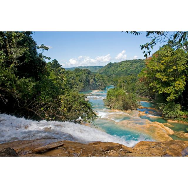 Agua Azul Cascades by MatteoMazzoni - Wrapped Canvas Print Union Rustic Size: 61cm H x 91cm W x 3.8cm D on Productcaster.