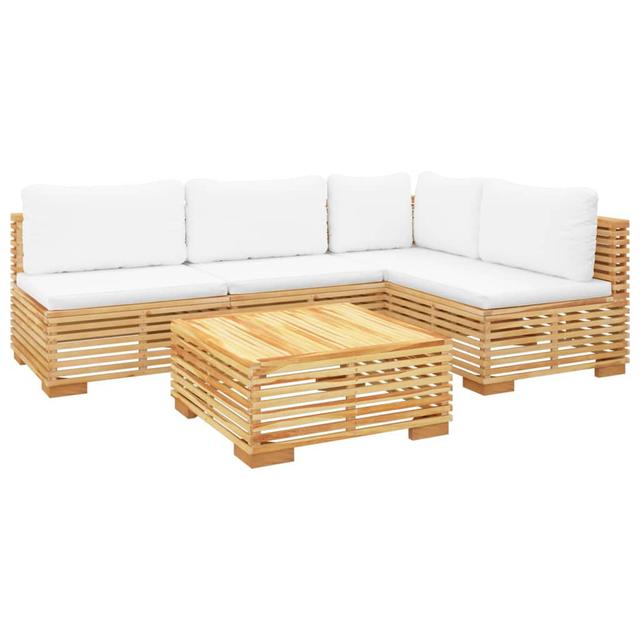 5-Sitzer Lounge-Set Julewitz mit Polster Union Rustic Farbe des Kissens: Cremeweiß on Productcaster.