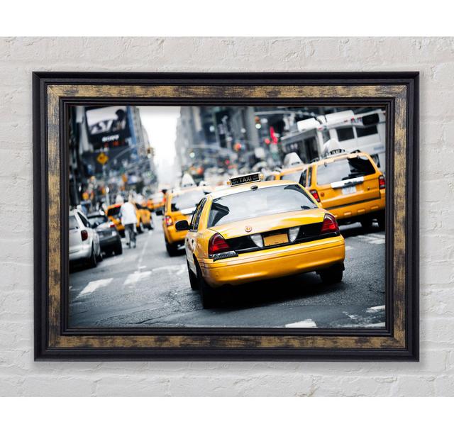 Yellow Taxis On The City Streets - Single Picture Frame Art Prints Bright Star Size: 29.7cm H x 42cm W x 8cm D on Productcaster.