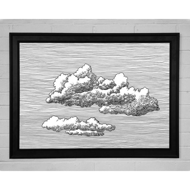 Lines Behind The Clouds - Single Picture Frame Art Prints Rosalind Wheeler Size: 84.1cm H x 118.9cm W x 1.5cm D on Productcaster.