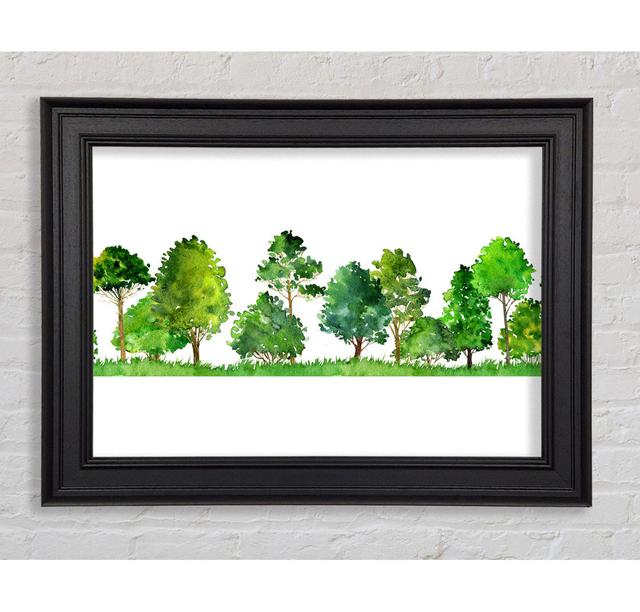 Green Tree Delight - Single Picture Frame Art Prints Rosalind Wheeler Size: 100cm H x 141.4cm W x 8cm D on Productcaster.