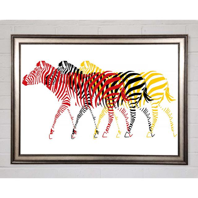 Pop Art Zebra 2 - Single Picture Frame Art Prints Latitude Vive Size: 21cm H x 29.7cm W x 1.5cm D on Productcaster.