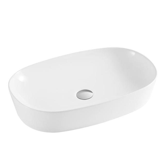 Bedford Sheds Clifton L W White Vitreous China Oval Countertop Basin Bathroom Sink with Overflow Bedford Sheds Size: 12 H x 60 W x 38 D cm on Productcaster.