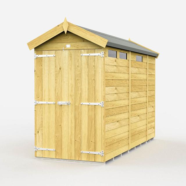 4ft x 9ft Apex Security Shed - Double Door Total Sheds on Productcaster.