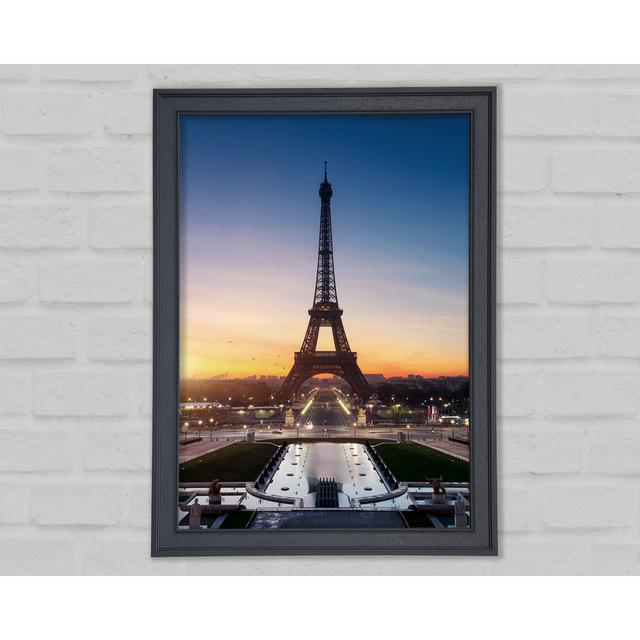 Eiffel Tower Sunset - Single Picture Frame Art Prints Brayden Studio Size: 84.1cm H x 118.9cm W on Productcaster.