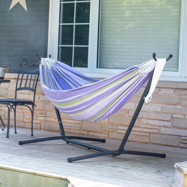 Kaia Double Hammock with Stand Zipcode Design Colour: Tranquility on Productcaster.