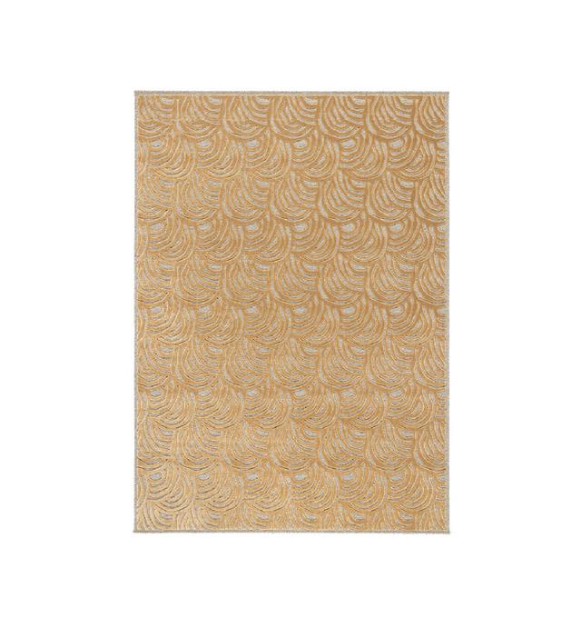 Leeven Gold Area Rug Ebern Designs Rug Size: Rectangle 200 x 290cm on Productcaster.