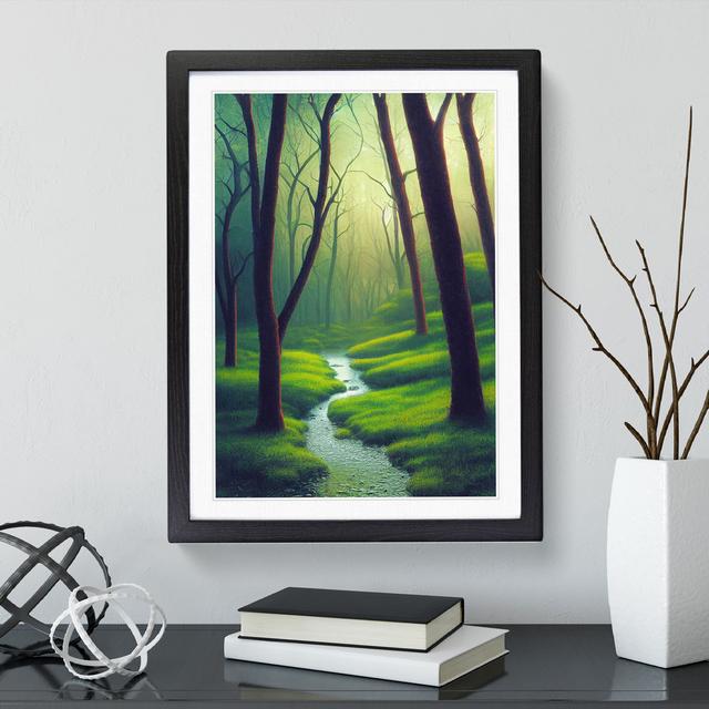 Forest Stream No.1 - Single Picture Frame Painting Alpen Home Frame Colour: Black, Size: 34cm H x 25cm W x 2cm D on Productcaster.