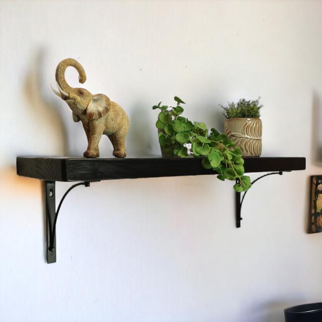 Fallston Solid Wood Bracket Shelf (Set of 2) 17 Stories Size: 19cm H x 150cm W x 17.5cm D on Productcaster.