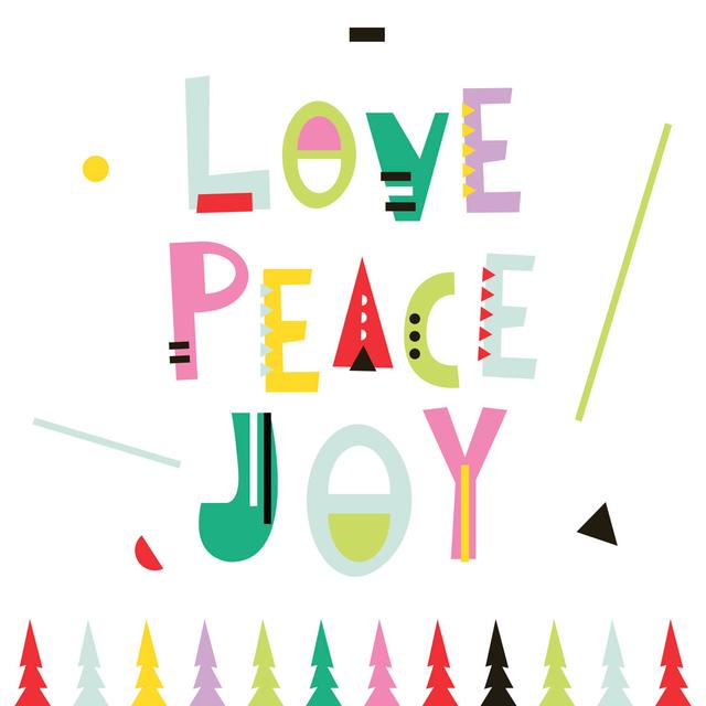 Love,Peace,Joy. Christmas Greeting Background. Happy Larry Size: 76cm H x 76cm W x 3.8cm D on Productcaster.