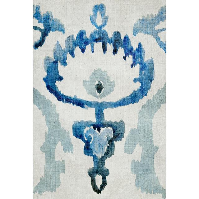 Sapphire Ikat VI - Wrapped Canvas Art Prints Natur Pur Size: 46cm H x 30cm W on Productcaster.