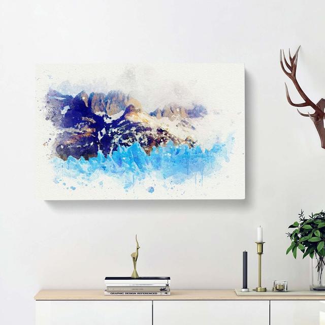 Mountains and Glaciers in Chile in Abstract - Wrapped Canvas Painting Print East Urban Home Size: 40cm H x 60cm W x 3cm D on Productcaster.