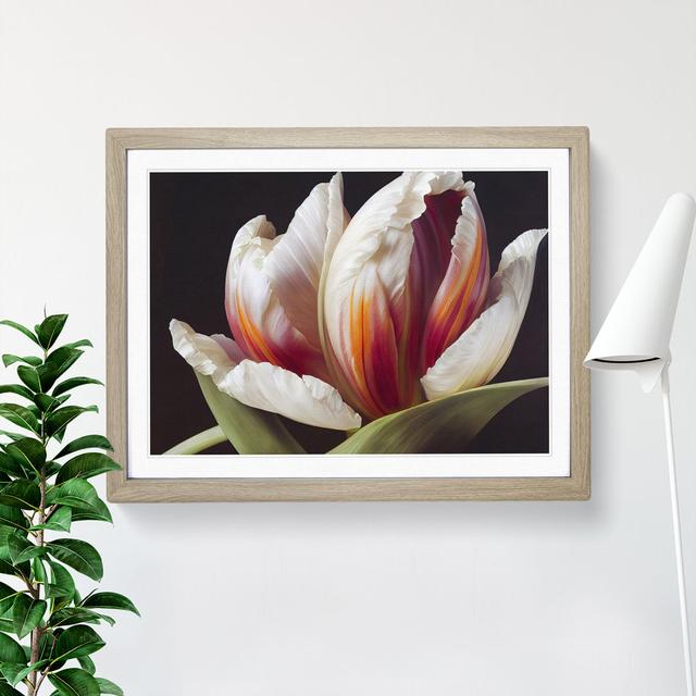 Feisty Flower - Single Picture Frame Print ClassicLiving Size: 46cm H x 64cm W x 2cm D, Frame Colour: Oak on Productcaster.