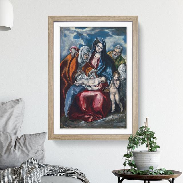 Saint Anne and the Infant by El Greco - Picture Frame Painting East Urban Home Size: 48cm H x 36cm W x 2cm D, Frame Option: Oak Framed on Productcaster.