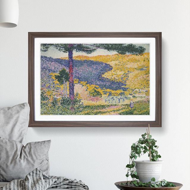 Valley with Fir by Henri-Edmond Cross - Picture Frame Painting East Urban Home Frame Option: Walnut Framed, Size: 27cm H x 36cm W x 2cm D on Productcaster.