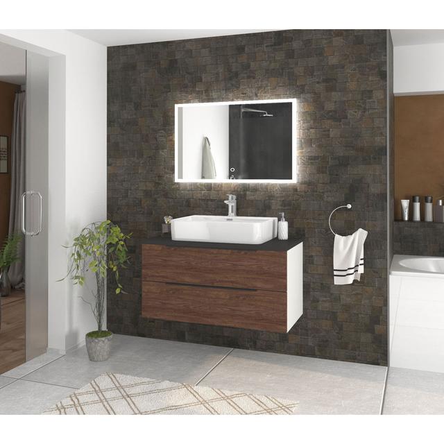 Verndale Bathroom Furniture Suite Brayden Studio Furniture Finish: Alpine white/Vintage navy/Anthracite on Productcaster.