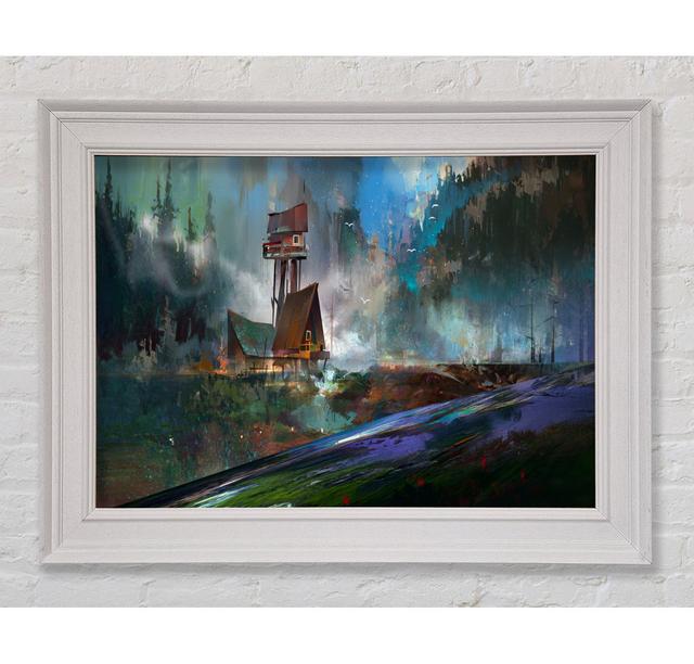 The Abandoned Truck Stop Framed Print Ebern Designs Size: 21cm H x 42cm W on Productcaster.