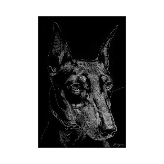 Canine Scratchboard XIII by Julie T. Chapman - Wrapped Canvas Photograph Latitude Run Size: 66.04cm H x 45.72cm W x 3.81cm D on Productcaster.