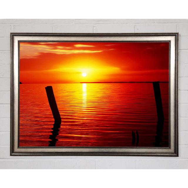 Red Diamond Sun - Single Picture Frame Art Prints Highland Dunes Size: 21cm H x 29.7cm W on Productcaster.