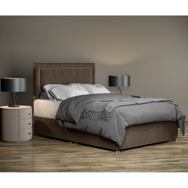 Ibsen Divan Bed Base 17 Stories Size: Super King (6'), Colour: Mocha on Productcaster.