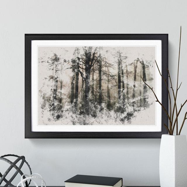 Sunlight Forest Vol.5 Watercolour - Picture Frame Graphic Art East Urban Home Frame Option: Black, Size: 27cm H x 36cm W x 2cm D on Productcaster.