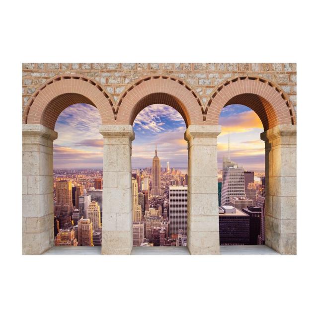 Pillars of the City Semi-Gloss Paste the Wall Mural East Urban Home Size: 400 cm x 280 cm on Productcaster.