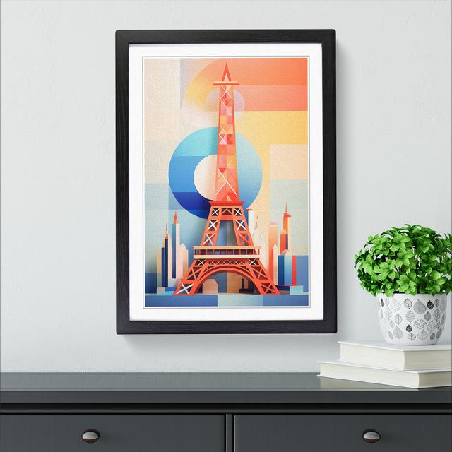 Eiffel Tower Constructivism - Print Lily Manor Format: Black, Size: 34" H x 25" W x 2" D on Productcaster.