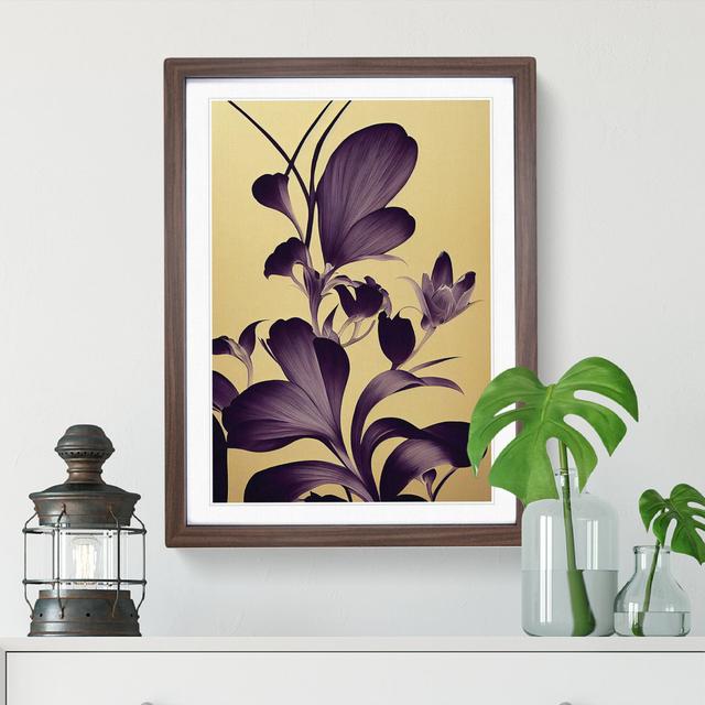 Impression of Flowers - Picture Frame Graphic Art Marlow Home Co. Size: 46cm H x 34cm W x 2cm D, Frame Colour: Walnut on Productcaster.