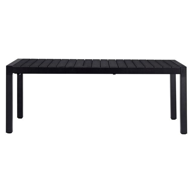 Marial Extendable Aluminium Dining Table Dakota Fields Table Top Colour: Black on Productcaster.