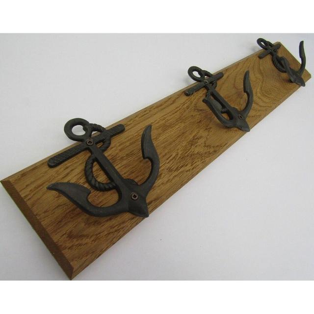 Mobley Solid Wood Wall 4 - Hook Wall Mounted Coat Rack Longshore Tides on Productcaster.