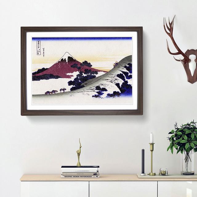 Inume Pass in the Kai Province by Katsushika Hokusai - Picture Frame Painting Print East Urban Home Frame Option: Walnut Framed, Size: 36cm H x 48cm W on Productcaster.