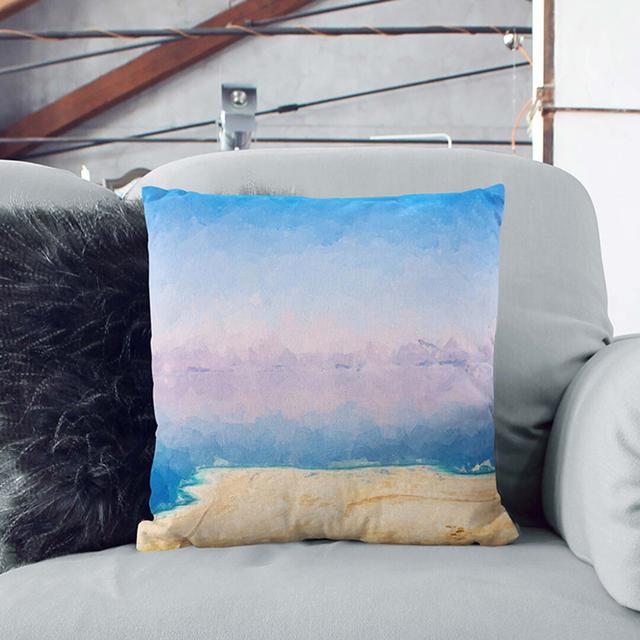 Dead Sea in Neve Zohar Israel in Abstract Cushion with Filling East Urban Home Size: 55cm H x 55cm W x 20cm D on Productcaster.