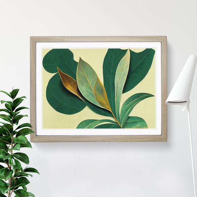 Pretty Leaves Vol.1 - Picture Frame Graphic Art Bay Isle Home Size: 25cm H x 34cm W, Frame Colour: Brown on Productcaster.